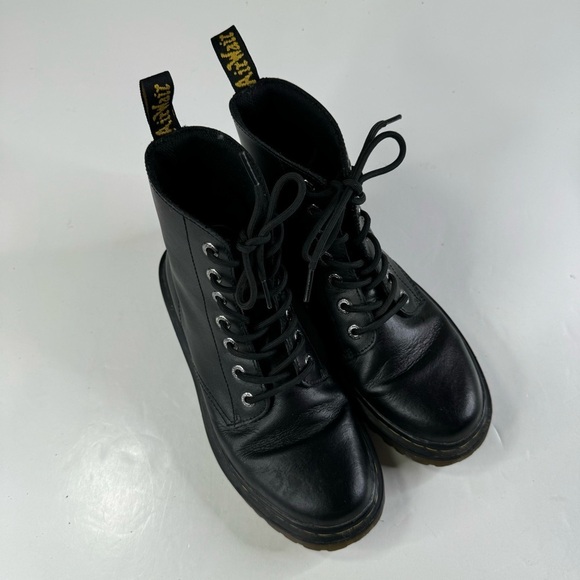 Dr. Martens Women’s Luana Black Leather Lace Up Boots Size 8 - Picture 3 of 8
